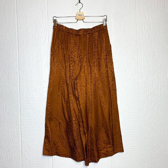 A.L.C. Jameson High Waist Bronze Silk Culottes NWT SIZE US 4 - Picture 4 of 8